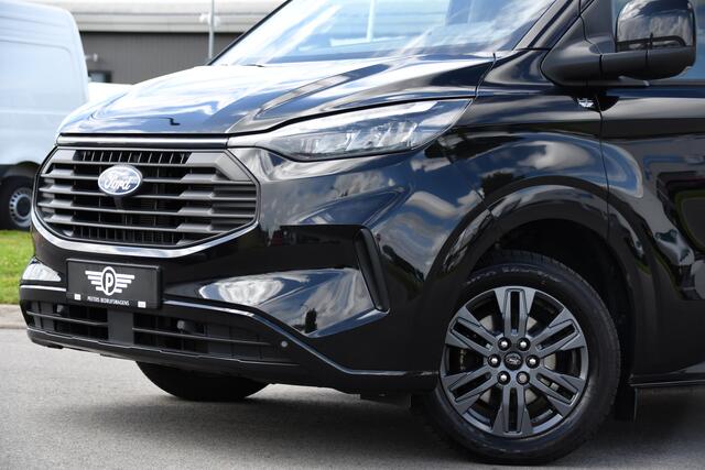 Ford TRANSIT CUSTOM 300 2.0 TDCI L2H1 Black Edition Full Options! Adaptieve Cruise, Virtual, Camera, LED, Carplay, 170pk, Trekhaak, Stuurverwarming, Automaat, Stoelverwarming, Uniek!