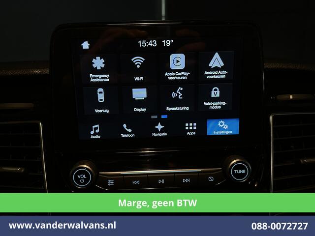 Ford TRANSIT CUSTOM 2.0 TDCI **MARGE, Geen BTW** 170pk L2H1 Dubbele Cabine Euro6 Airco | 5-Zits | 2x Zijdeur | Camera | Apple Carplay | Navigatie | 2800kg Trekhaak Android Auto, Cruisecontrol, LED, LM velgen, Parkeersensoren, Sidebars, Verwarmde Voorruit, Stoelverwarming, Da