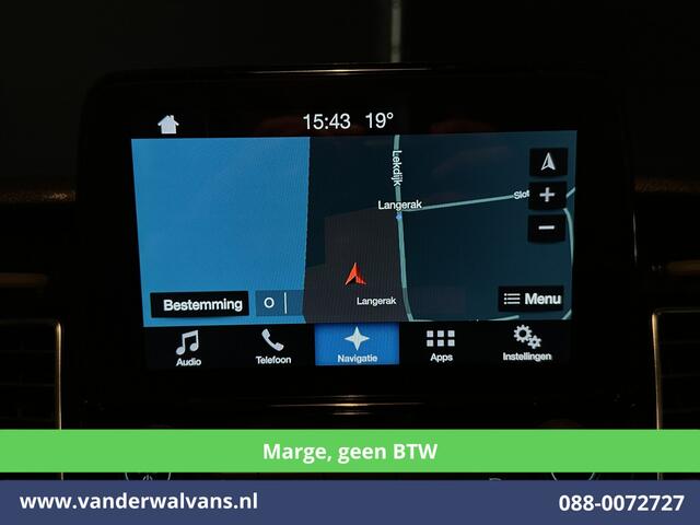 Ford TRANSIT CUSTOM 2.0 TDCI **MARGE, Geen BTW** 170pk L2H1 Dubbele Cabine Euro6 Airco | 5-Zits | 2x Zijdeur | Camera | Apple Carplay | Navigatie | 2800kg Trekhaak Android Auto, Cruisecontrol, LED, LM velgen, Parkeersensoren, Sidebars, Verwarmde Voorruit, Stoelverwarming, Da