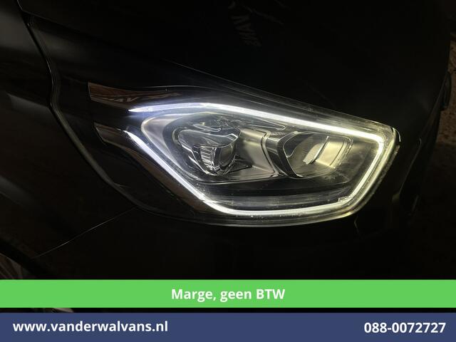 Ford TRANSIT CUSTOM 2.0 TDCI **MARGE, Geen BTW** 170pk L2H1 Dubbele Cabine Euro6 Airco | 5-Zits | 2x Zijdeur | Camera | Apple Carplay | Navigatie | 2800kg Trekhaak Android Auto, Cruisecontrol, LED, LM velgen, Parkeersensoren, Sidebars, Verwarmde Voorruit, Stoelverwarming, Da