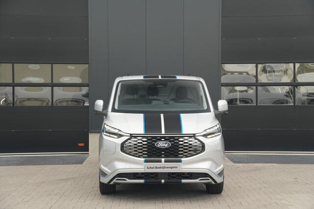 Ford TRANSIT CUSTOM E-Transit 340 L2H1 Sport 71 kWh 218pk - ACC - Elek Trekhaak - B&O - Navi - Stoel/Stuurverwarming - 360 Camera - Blindspot - Rijklaar
