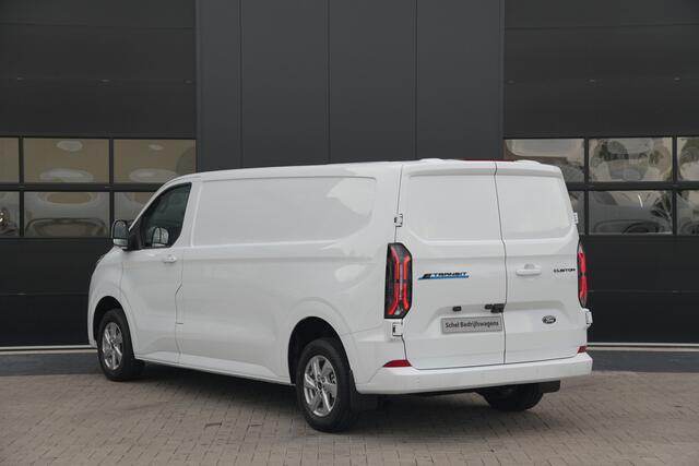 Ford TRANSIT CUSTOM E-Transit 320 L2H1 Limited 71 kWh 218pk - LED - Carplay - Stoelverwarming - Keyless - Cruise - Rijklaar