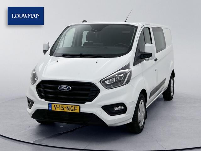 Ford TRANSIT CUSTOM 320 2.0 TDCI L2H1 Limited DC 130pk Automaat Navigatie Dubbele cabine Stoelverwarming Trekhaak Cruise control Airco Euro 6