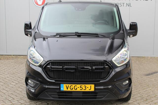 Ford TRANSIT CUSTOM 300 2.0-170pk TDCI L2H1 Limited AUTOMAAT ! Luxe bedrijfswagen die u nog jaren van dienst kan zijn. Airco, camera, stoel- en voorraamverw., schuifd. li+re., cruise cntrl, 17" LM wln, trekhaak, 3-zits,, navigatie, telefoonvoorb. etc.