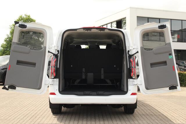 Ford TRANSIT CUSTOM E-Transit 320 L1H1 Kombi | 9 persoons | Limited | 71kWh | 100kW/136pk | Trekgewicht 2300kg | Camera | Carplay/Android | Cruise | Lease 771,- p/m