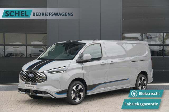 Ford TRANSIT CUSTOM E-Transit 340 L2H1 Sport 71 kWh 218pk - 2x Schuif - AGR Stoel - ACC - B&O - Navi - Stoel/Stuurverwarming - 360 Camera - Blindspot - Wegklapbare Trekhaak - Rijklaar