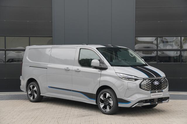 Ford TRANSIT CUSTOM E-Transit 340 L2H1 Sport 71 kWh 218pk - 2x Schuif - AGR Stoel - ACC - B&O - Navi - Stoel/Stuurverwarming - 360 Camera - Blindspot - Wegklapbare Trekhaak - Rijklaar