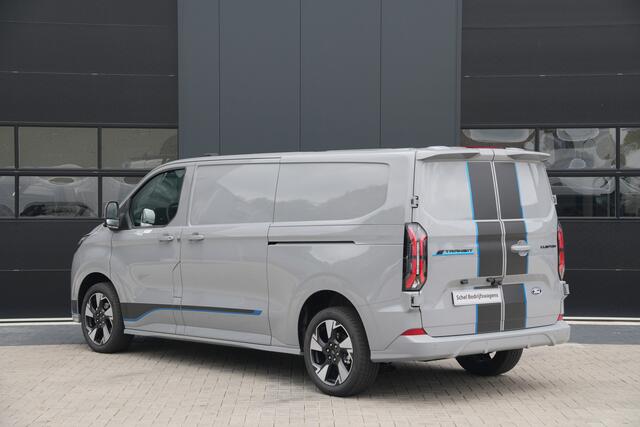 Ford TRANSIT CUSTOM E-Transit 340 L2H1 Sport 71 kWh 218pk - 2x Schuif - AGR Stoel - ACC - B&O - Navi - Stoel/Stuurverwarming - 360 Camera - Blindspot - Wegklapbare Trekhaak - Rijklaar