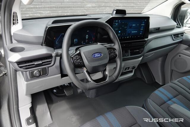 Ford TRANSIT CUSTOM E-Transit L2H1 218Pk Aut. | Elektrisch | Nieuwe 71Kwh Accu | Sport 340 | 2xSchuifdeur | 360° Camera | B&O Sound | 19''
