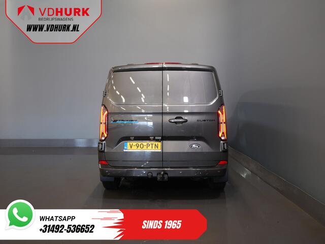Ford TRANSIT CUSTOM E-Transit L2 Limited 71 kWh 330 km WLTP LED/ Adapt.Cruise/ Standkachel/ Stoelverw./ Frontlip/ Sidebars/ Raptor/ Betimmerd/ Carplay/ 360.Camera/ Climate/ PDC/ 19"LMV/ Trekhaak