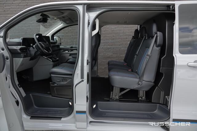 Ford TRANSIT CUSTOM E-Transit L2H1 218Pk Aut. | Dubbele Cabine | 5-Persoons | Elektrisch | Sport 320 | 360° Camera | 19''