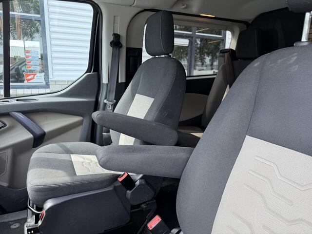 Ford TRANSIT CUSTOM 290 2.0 TDCI 130pk automaat L2H1 Limited DC 5 persoons / euro 6 / vaste prijs rijklaar ¤ 14.950 ex btw / lease vanaf ¤ 243 / dubbele schuifdeur / nieuwe distributie riem bij aflevering / zwart metallic