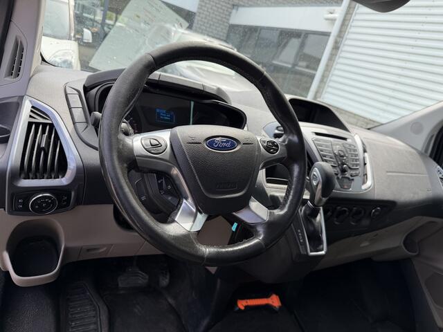 Ford TRANSIT CUSTOM 290 2.0 TDCI 130pk automaat L2H1 Limited DC 5 persoons / euro 6 / vaste prijs rijklaar ¤ 14.950 ex btw / lease vanaf ¤ 243 / dubbele schuifdeur / nieuwe distributie riem bij aflevering / zwart metallic