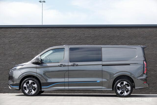 Ford TRANSIT CUSTOM E-Transit L2H1 218Pk Aut. | Dubbele Cabine | 5-Persoons | Elektrisch | Sport 320 | 360° Camera | 19''