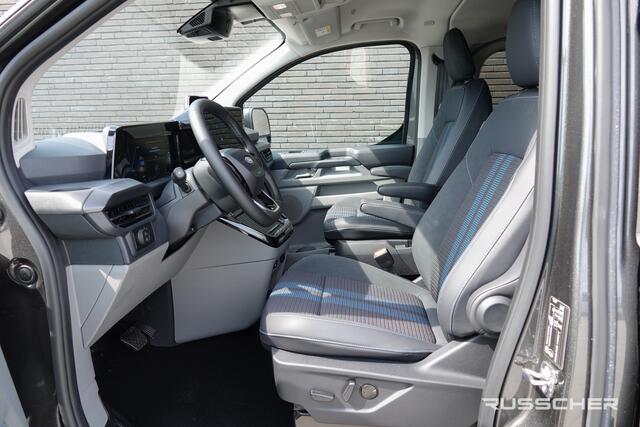 Ford TRANSIT CUSTOM E-Transit L2H1 218Pk Aut. | Dubbele Cabine | 5-Persoons | Elektrisch | Sport 320 | 360° Camera | 19''
