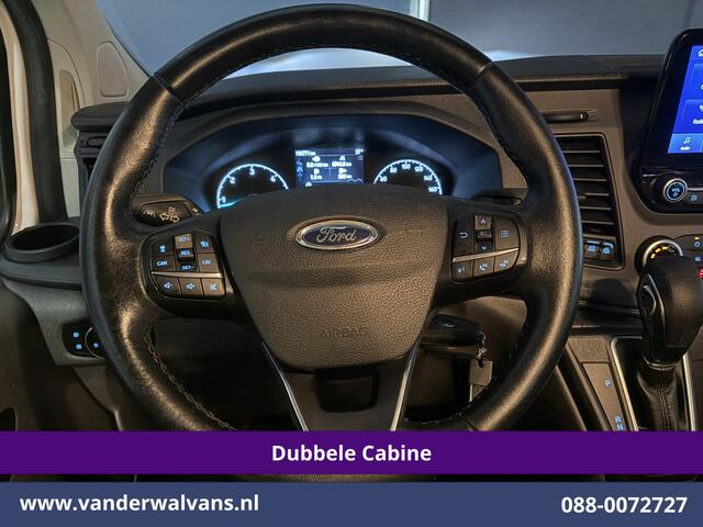 Ford TRANSIT CUSTOM 2.0 TDCI 131pk Automaat L2H1 Dubbele Cabine Euro6 Airco | 6-Zits | Camera | Apple Carplay | Adaptieve Cruisecontrol LED, Android Auto, Trekhaak, Stoelverwarming, Verwarmde voorruit, Parkeersensoren, Achterklep