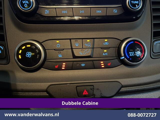 Ford TRANSIT CUSTOM 2.0 TDCI 131pk Automaat L2H1 Dubbele Cabine Euro6 Airco | 6-Zits | Camera | Apple Carplay | Adaptieve Cruisecontrol LED, Android Auto, Trekhaak, Stoelverwarming, Verwarmde voorruit, Parkeersensoren, Achterklep
