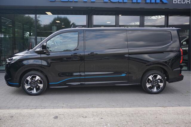 Ford TRANSIT CUSTOM E-Custom 340L 218PK 71KWH Sport AUT Elektrisch Navi, ACC, 360° Cam, Matrix LED, B&O, 19" LM, 2x Schuifdeur!! NR. P05*