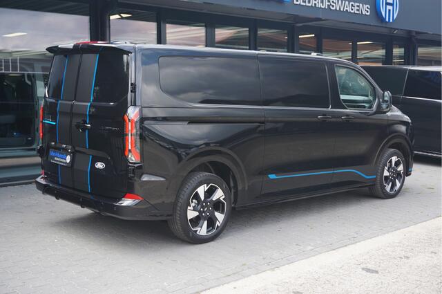 Ford TRANSIT CUSTOM E-Custom 340L 218PK 71KWH Sport AUT Elektrisch Navi, ACC, 360° Cam, Matrix LED, B&O, 19" LM, 2x Schuifdeur!! NR. P05*
