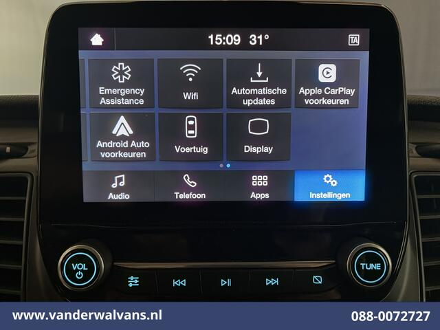 Ford TRANSIT CUSTOM 2.0 TDCI 108pk L1H1 Euro6 Airco | Camera | Apple Carplay | LED | Cruisecontrol | 2500kg Trekhaak Android Auto, Verwarmde voorruit, Parkeersensoren, Bijrijdersbank