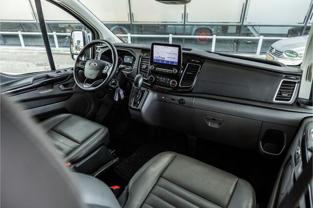 Ford TRANSIT CUSTOM 300 2.0 TDCI DC | Dubbel cabine | L+R Schuifdeur | Elek stoelen | CarPlay | Lederen bekleding | Navigatie | Stoelverwarming | Nieuwe APK | NAP Logisch