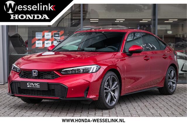 Honda CIVIC 2.0 e:HEV Advance - Cons. prijs rijklaar | Schuifdak | Navi | Leder