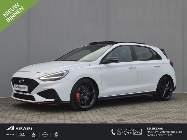 Hyundai I 30 2.0 N2 280pk Automaat / Fabrieksgarantie tot 02-2027 / Dealeronderhouden / Schuif-Kanteldak / Trekhaak afneembaar / Stuur en Stoelverwarming / Trekgewicht 1600 Kg / Apple Carplay Android Auto /