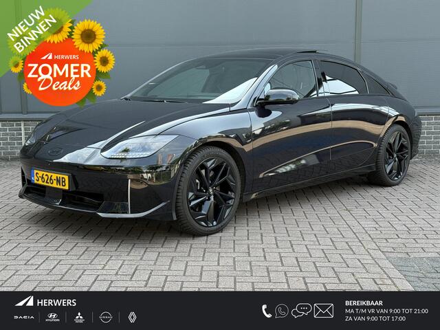 Hyundai IONIQ 6 First Edition AWD 77.4 kWh / 519 KM WLTP / Stoel- & Stuurverwarming / LED Pixel Verlichting / Schuif- & Kanteldak / 20 Inch / NL Auto /