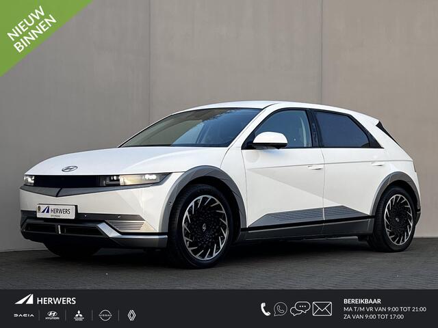Hyundai IONIQ 5 Lounge 73kWh Automaat / Fabrieksgarantie tot 11-2026* / Batterij 8 jaar garantie / Accu SoH 100% / Afn. trekhaak 1.600 kg / HUD / Camera 360° / Stoelventilatie / Stuur-, stoel- en achterbankverwarming / Adapt. CC / 20"LM wielen / Winterwielen set gebrui