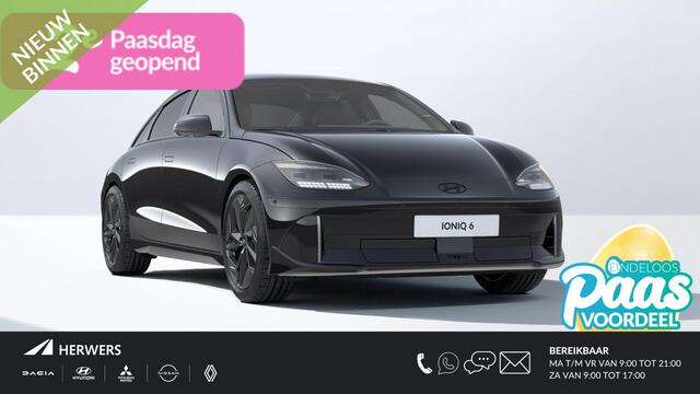 Hyundai IONIQ 6 Business 77.4 kWh / Nu met ¤9000 voordeel / Nieuw uit voorraad leverbaar / 545km WLTP Actieradius / 1500KG Trekgewicht / Navigate + Apple Carplay & Android Auto /