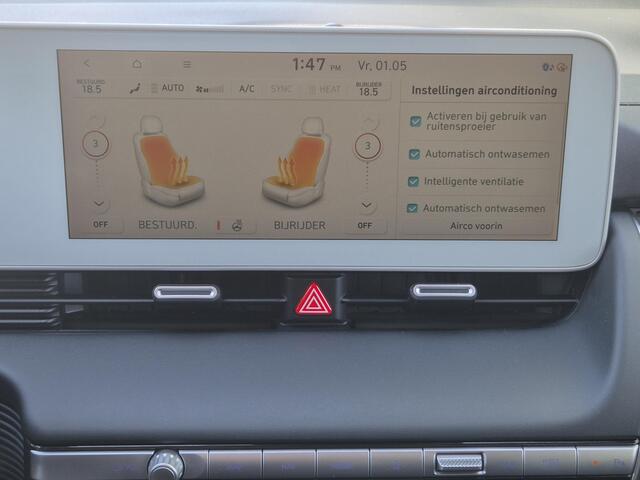 Hyundai IONIQ 5 Style 58 kWh / SOH 100% / Dealer onderhouden / 8 jaar Batterijgarantie / Fabrieksgarantie tot 02-2027 / CCS snellader / WLTP bereik 384 km bereik stad 587 km / Achteruitrijcamera / Stuur- & Stoelverwarming / Adaptief cruise control / Apple Carplay Andro