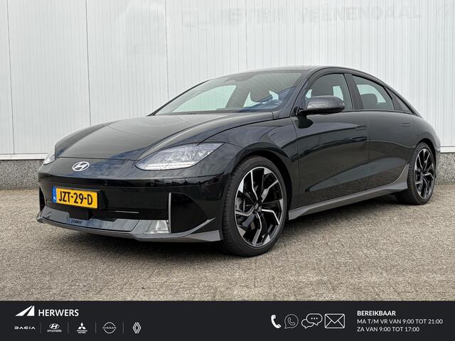 Hyundai IONIQ 6 Connect 77.4 kWh / SOH 100%/ Warmtepomp / 20" / CCS snellader / Fabrieksgarantie tot 1-2030 / 8 Jaar Batterij Garantie / Camera / 1.500 KG Trekgewicht / Adaptieve Cruise / Stoel, Stuur & achterbank Verwarming / Apple carplay/Android auto /