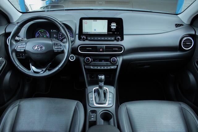 Hyundai Kona 1.6 GDI HEV Premium |dealer onderhouden|leder|stuur/stoelverwarming|ACC|head-up|keyless|