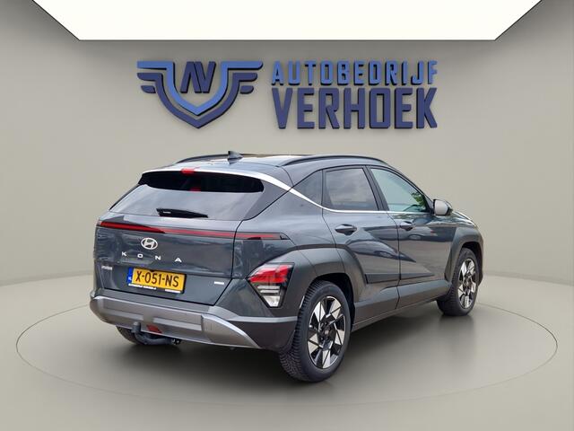Hyundai Kona 1.6 GDI HEV Premium Trekhaak - NL Auto - Leer
