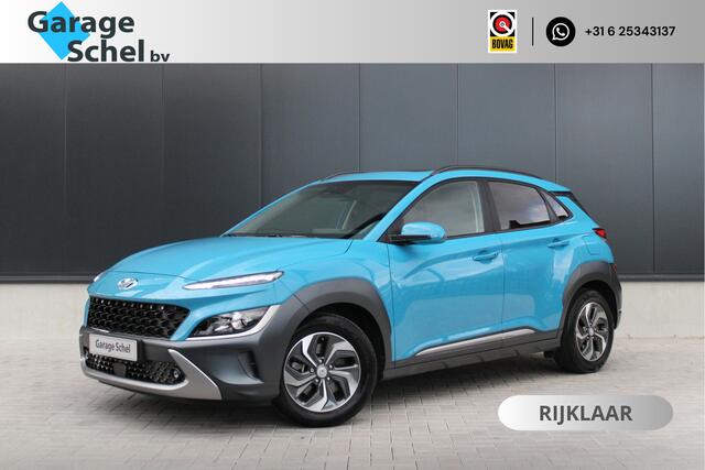 Hyundai Kona 1.6 GDI HEV Fashion Sky 105pk - Schuifdak - Navi - Camera - Blind spot - Climate - Trekhaak - HUD - Rijklaar