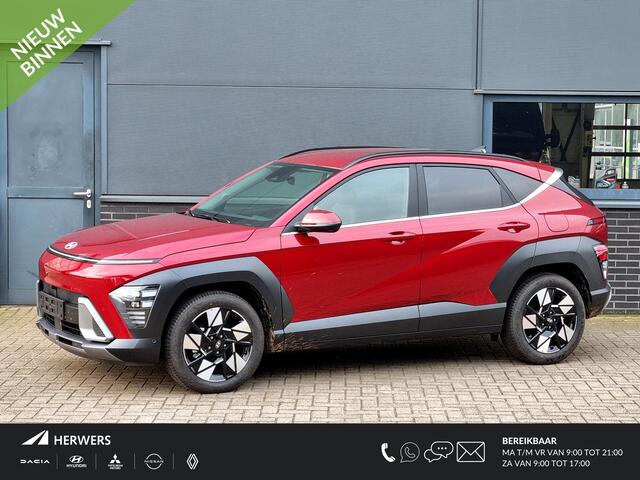 Hyundai Kona 1.6 GDI HEV Premium / Modeljaar 2026 / 3000 Korting / Stoelverkoeling / Stuurverwarming / Stoelverwarming Voor + Achter / Snel Leverbaar! /