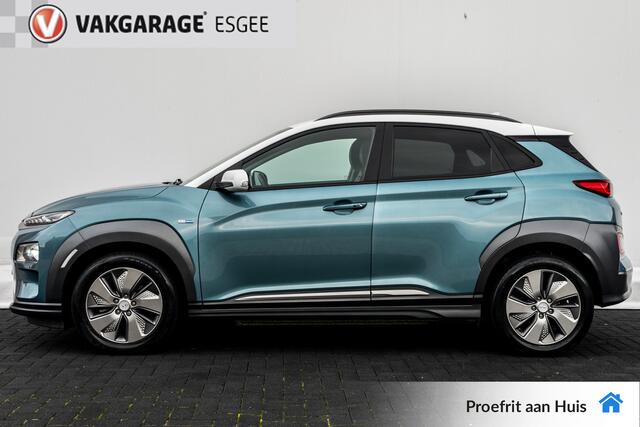 Hyundai Kona EV Premium 64 kWh | Leer | Clima | Navi | Camera | | Two-Tone lak | Navigatie | PDC V/A | Stoel / stuur verwarming |