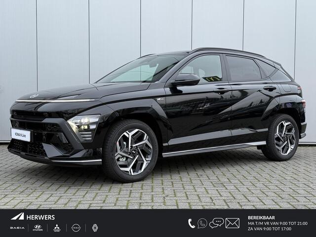Hyundai Kona 1.6 GDI HEV N Line AUTOMAAT / Automatische Achterklep / 18" N-line LMV / Stoelverkoeling / Stuurverwarming / Stoelverwarming Voor + Achter / 360 Camera / Blindspot camera / Keyless Antry / NL auto /