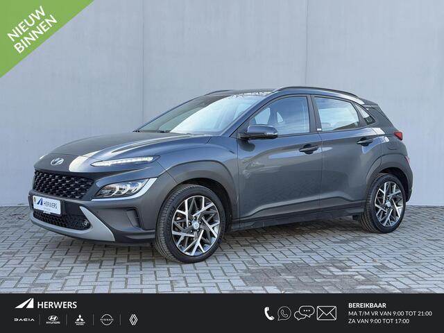 Hyundai Kona 1.6 GDI HEV Fashion Automaat / Dealer Onderhouden / Navigatie / Camera / Adaptieve Cruise / Stoel Verwarming / Stuurwiel Verwarming / DAB / Keyless / Krell Audio / 18'' LM Velgen /