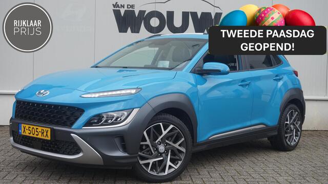 Hyundai Kona 1.6 HYBRID Premium Automaat Schuif-Kanteldak Stoelverstelling | Leder | HUD | Navigatie 10.25 inch