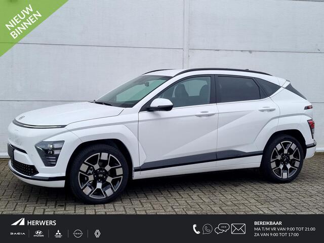 Hyundai Kona Premium 64.8 kWh Long Range / ¤ 3.500,- Voordeel / Uit Voorraad Leverbaar / Prijs is rijklaar / Lederen bekleding / Apple & Android Carplay / Adaptieve Cruise Control / Lane Assist / 100% SoH / Full Option /