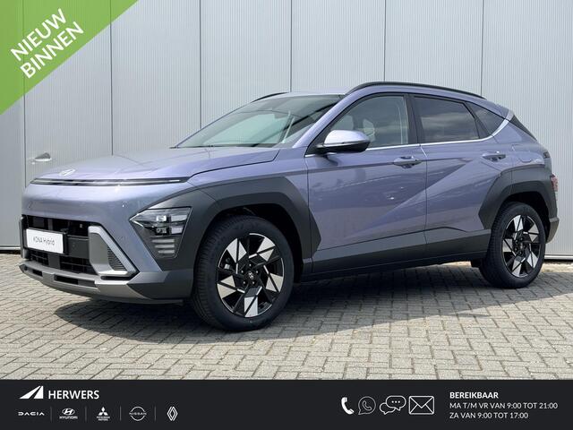Hyundai Kona 1.6 GDI HEV Comfort Smart / 3000 Voordeel / Stoel- & Stuurverwarming / Achteruitrijcamera / Navigatie / Climate Control / Adaptive Cruise Control / Parkeersensoren Voor + Achter / Digitaal Display / LED Verlichting /