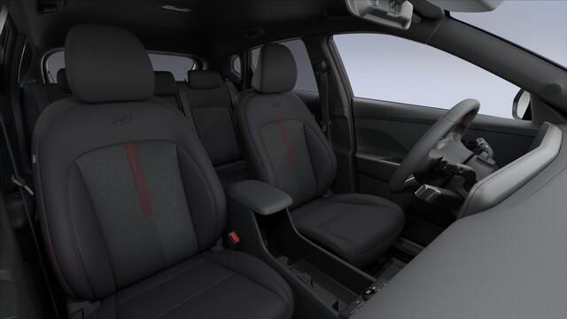 Hyundai Kona N Line Business 64.8 kWh Long Range / ¤ 1.500 Voordeel op de nieuwprijs / Prijs is rijklaar / Direct uit voorraad leverbaar / Navigatie / Adaptive Cruise Control / Climate Control / N-Line interieur & Exterieur accenten / 18" LMV /