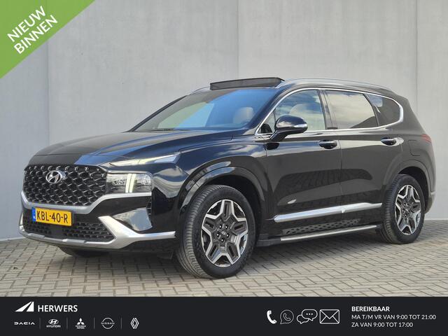 Hyundai SANTA FE 1.6 T-GDI PHEV Premium Plus Sky Automaat 5P. / Fabrieksgarantie tot 11-2027 / Trekhaak afneembaar / Dealer onderhouden / Trekgewicht 1.350 kg / head-up display / Panorama schuifdak / Stuur-, stoel- en achterbankverwarming / Apple Carplay Android / Rondomz