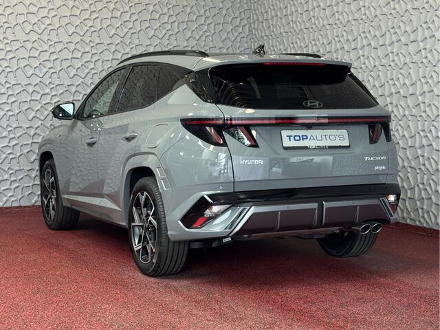Hyundai TUCSON NIEUWE AUTO 1.6 T-GDI PHEV 252PK 4WD N-LINE SKY PANO. 360.CAMERA ELEK.KLEP ELEK.STOEL/GEHEUG.VERWARMD SUBWFR 19''LMV ZWARTE HEMEL HEADUP STOELKOELING STUURVERW. PLUG IN HYBRIDE - 5 JAAR GARANTIE 4X4