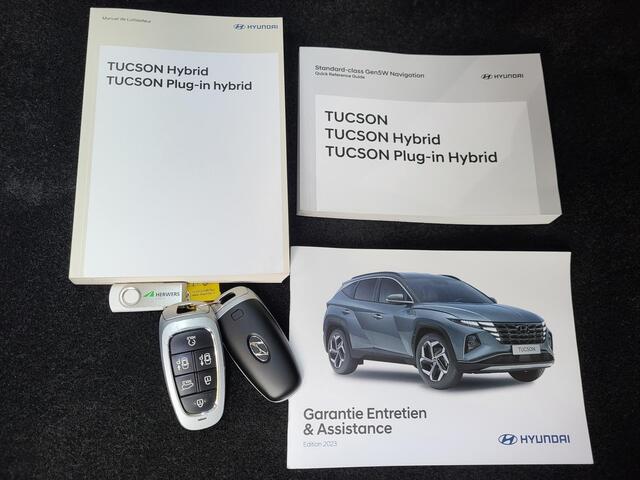 Hyundai TUCSON 1.6 T-GDI HEV 230pk Premium Sky Automaat / Dealer onderhouden / 1650KG Trekgewicht / Schuif-/Kanteldak / Elektr. Achterklep / Lederen Bekleding / Rondomzicht Camera / Android Auto / Apple Carplay