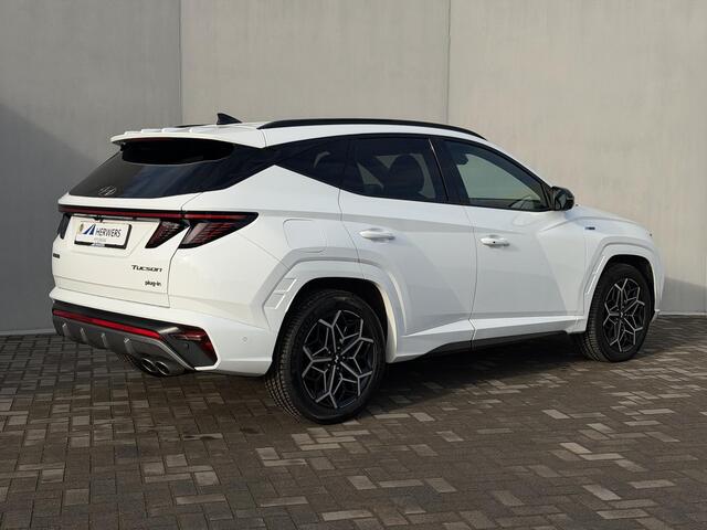 Hyundai TUCSON 1.6 T-GDI PHEV N Line 4WD Automaat / Fabrieksgarantie tot 12-2026 / Dealer Onderhouden / 360 Camera / Dodehoek / Apple Carplay & Android Auto / Cruise control adaptief met Stop&Go / Stoel & Stuur verwarming / Stoelventilatie / Elektr. Stoelen / Elektr. Ac