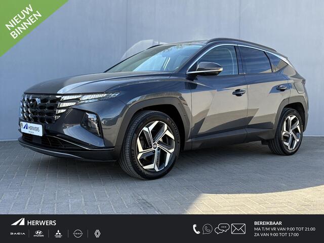 Hyundai TUCSON 1.6 T-GDI HEV 230 Premium Automaat / Dealer onderhouden / Afneembare Trekhaak (1.650KG) / Leder / Elektrische stoelen/klep / Stoelventilatie / Stuur-, stoel- & achterbankverwarming / Apple CarplayAndroid Auto / 19" LM wielen /