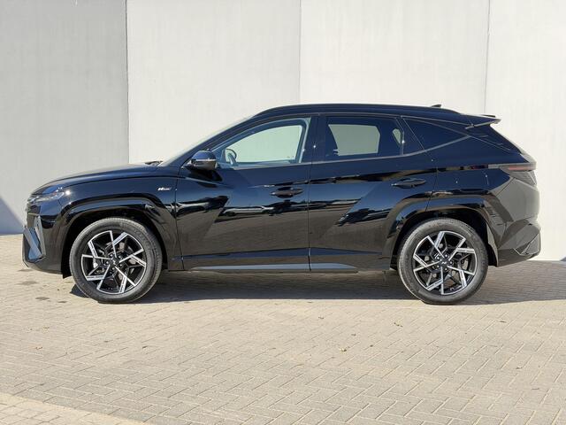Hyundai TUCSON 1.6 T-GDI HEV N Line Edition Automaat / Afneembare Trekhaak / Facelift / Fabrieksgarantie tot 03-2030 / Camera / Dodehoek Detectie / Navigatie / Adaptieve Cruise / Stoel & Stuurwiel Verwarming / DAB / Keyless /