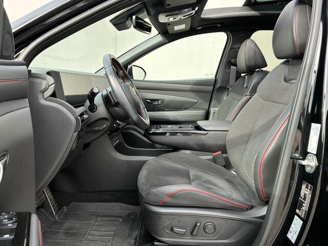 Hyundai TUCSON 1.6 T-GDI HEV N Line Sky / Fabrieksgarantie t/m 8-2029 / dealer onderhouden / 1.360 kg trekgewicht / Panorama/schuif-/kanteldak / Elektrische stoelen/Achterklep / Apple Carplay/Android Auto / Stoelventilatie / Stuur-, stoelverwarming / 19" LM /